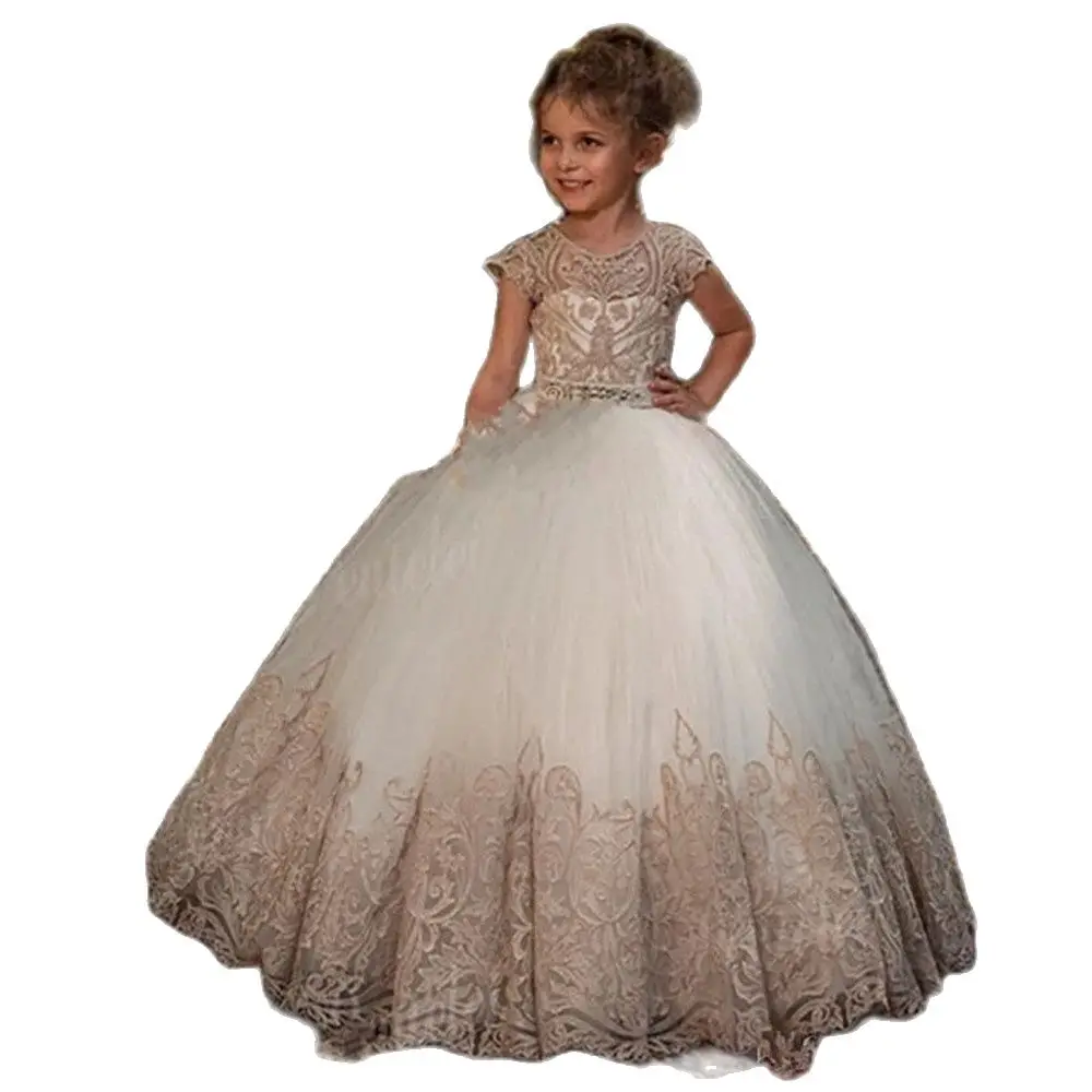 

Lace Flower Girls Dresses For Wedding First Communion Dresses Party Prom Princess Gown Pageant Dresses