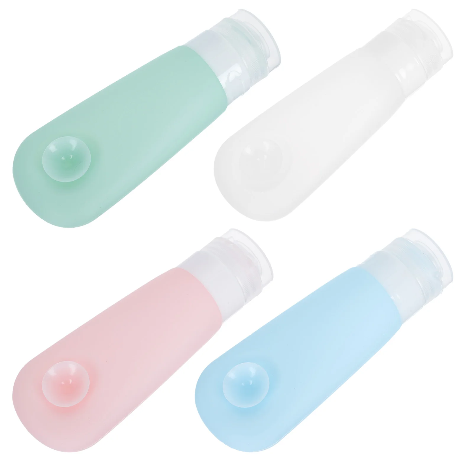 

Travel Sub Bottle Lotion Shampoo Dispenser Hairbrush Sucker Bottle Silicone Plastic Toiletry Refillable Bottles