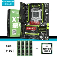 HUANANZHI X79 Motherboard Bundle On Sale Dual M.2 SSD Slot Xeon CPU E5 1660 3.3GHz Big Brand RAM 32G(4*8G) REG ECC Best Combo