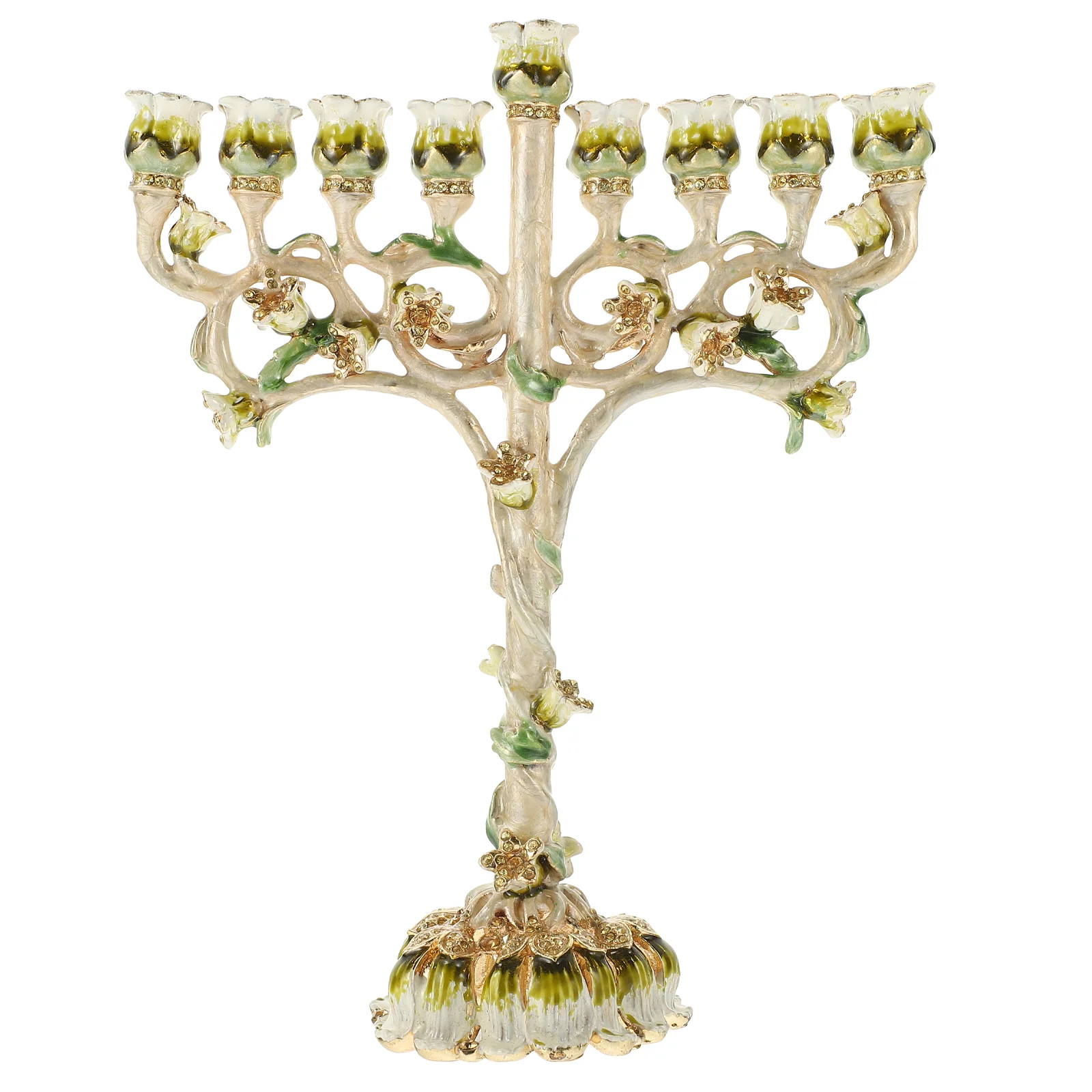 

Retro Holder 9 Branches Taper Holder Table Decorative Stand