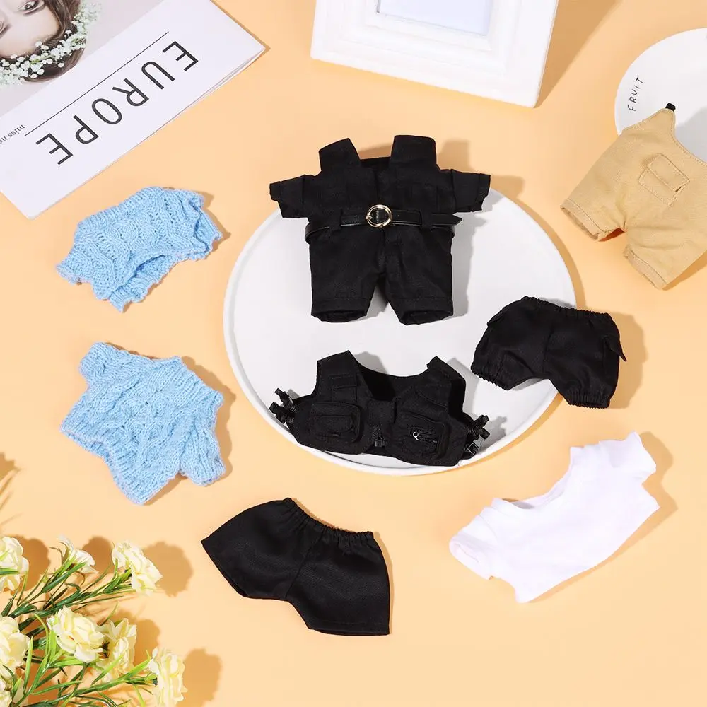 

Gift Toys DIY for Idol Dolls Overalls Shorts Suit Dolls Cartoon Sweater Knitted Sweater Clothes 20cm Doll Clothes