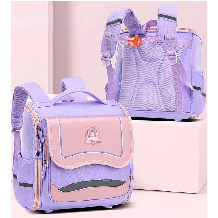 British Style Horizontal Primary Children Backpacks New Girls Princes Boys Cool Simple Fashion Panelled Schoolbags Grade 1-4 Hot