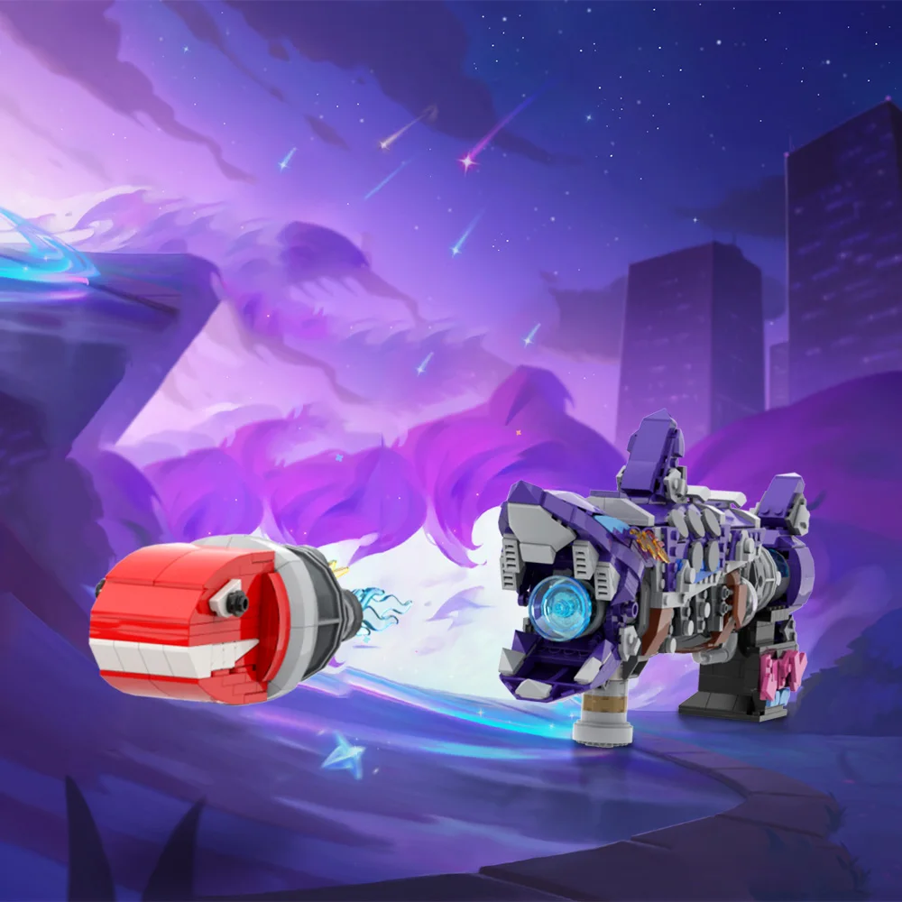 MOC Jinx Fishbone Bazooka строительные блоки модель игровой фигурки волшебная девушка