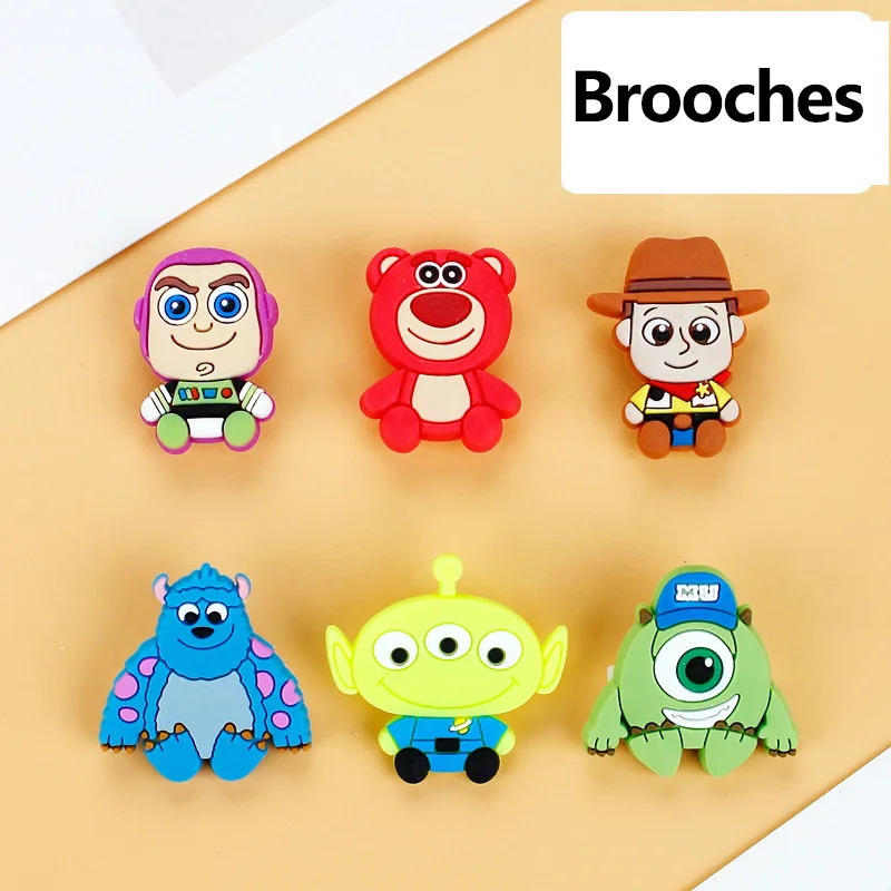 

Disney Toy Story Woody Buzz Lightyear Kawaii Brooch Couple Cute Badge Personality Trend Accessories Enamel Pin Students Gifts