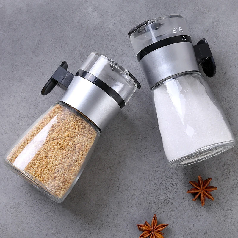 

5g Push-type Salt Dispenser Pepper Shaker Spice Salt Sugar Bottle Jar Push Type Can Tin Seasoning Kitchen Condiment Cuisine
