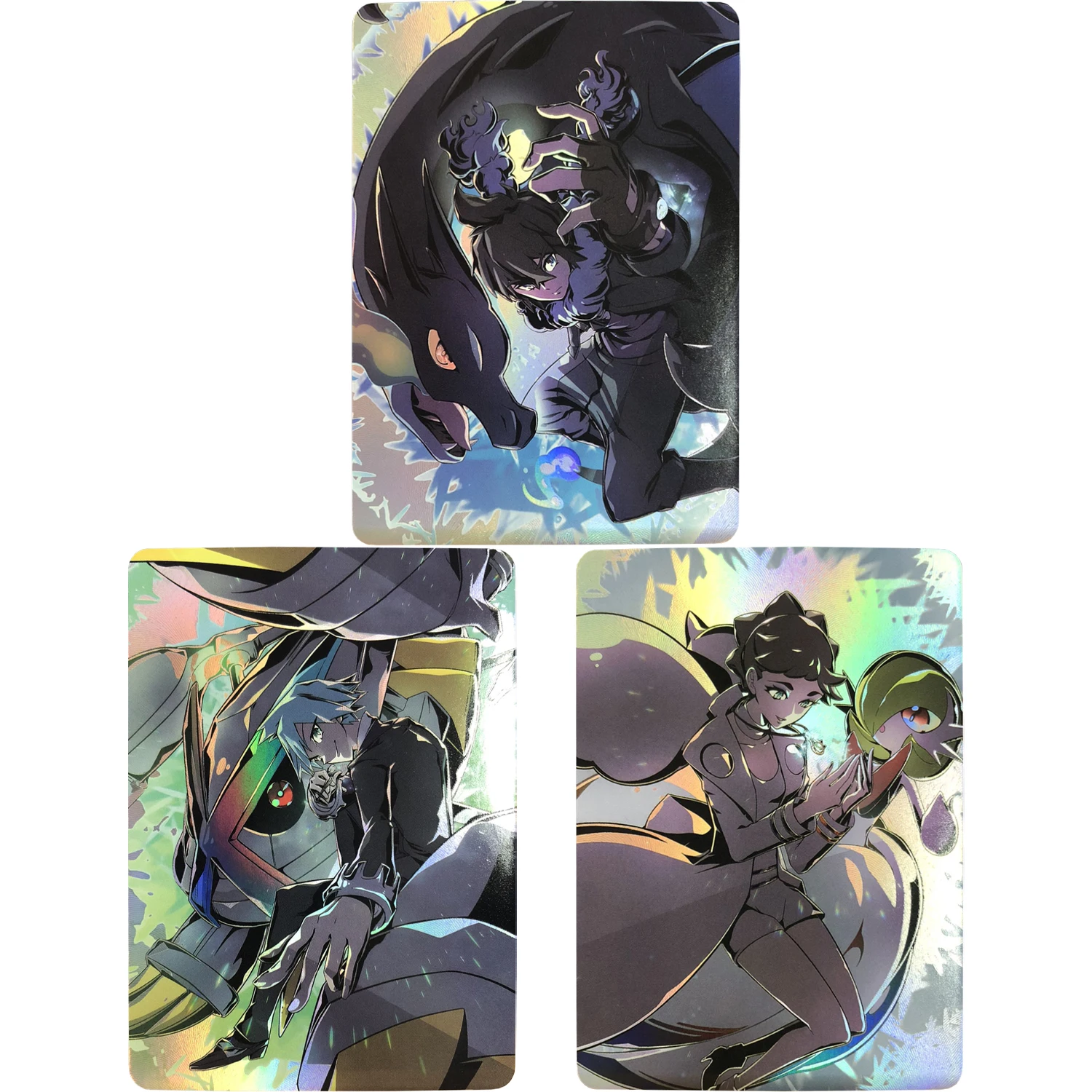 

3 шт./компл. тренировочный Покемон, огнеупорная цветная флеш-карта, диманта Ален Стивен, камень, сделай сам, Подарочная игрушка, аниме