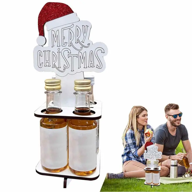 

Christmas Mini Wine Bottle Holders Tabletop Wine Holder Stand For Cabinet Wine Bottle Storage Wine Storage Holder Wooden