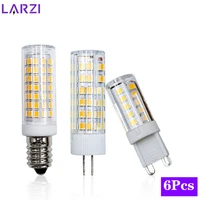 6pcslot led bulb e14 g4 g9 3w 5w 7w 9w led lamp ac 220v led corn bulb smd2835 360 beam angle replace halogen chandelier lights