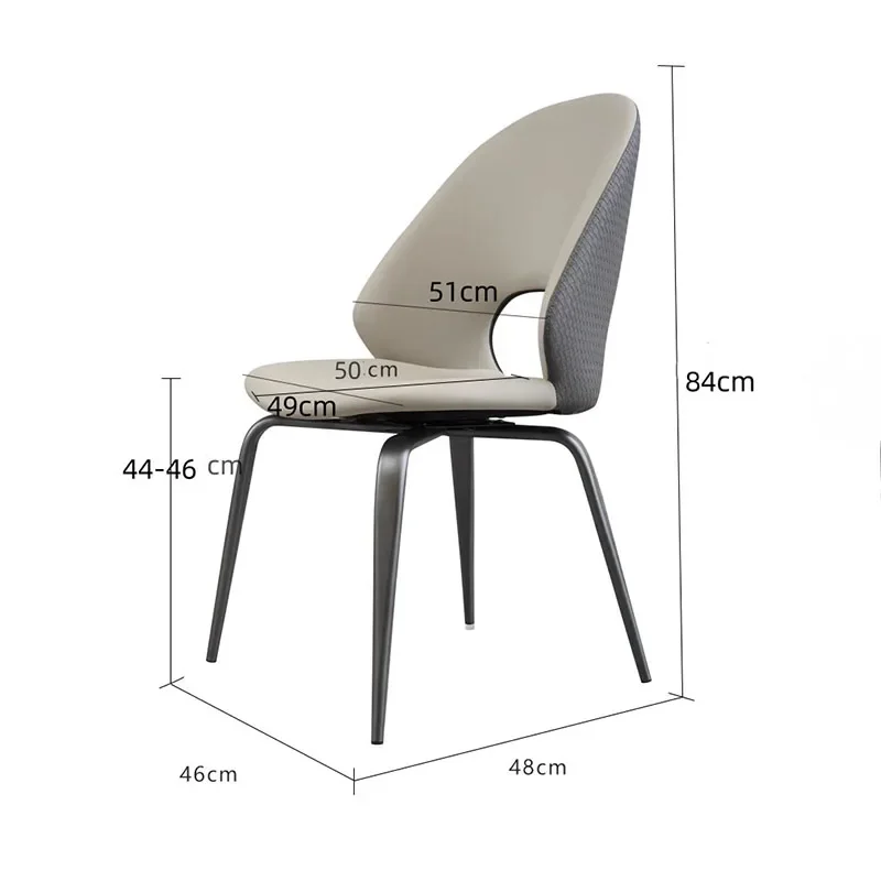 Роскошные итальянские обеденные стулья эстетический скандинавский белый