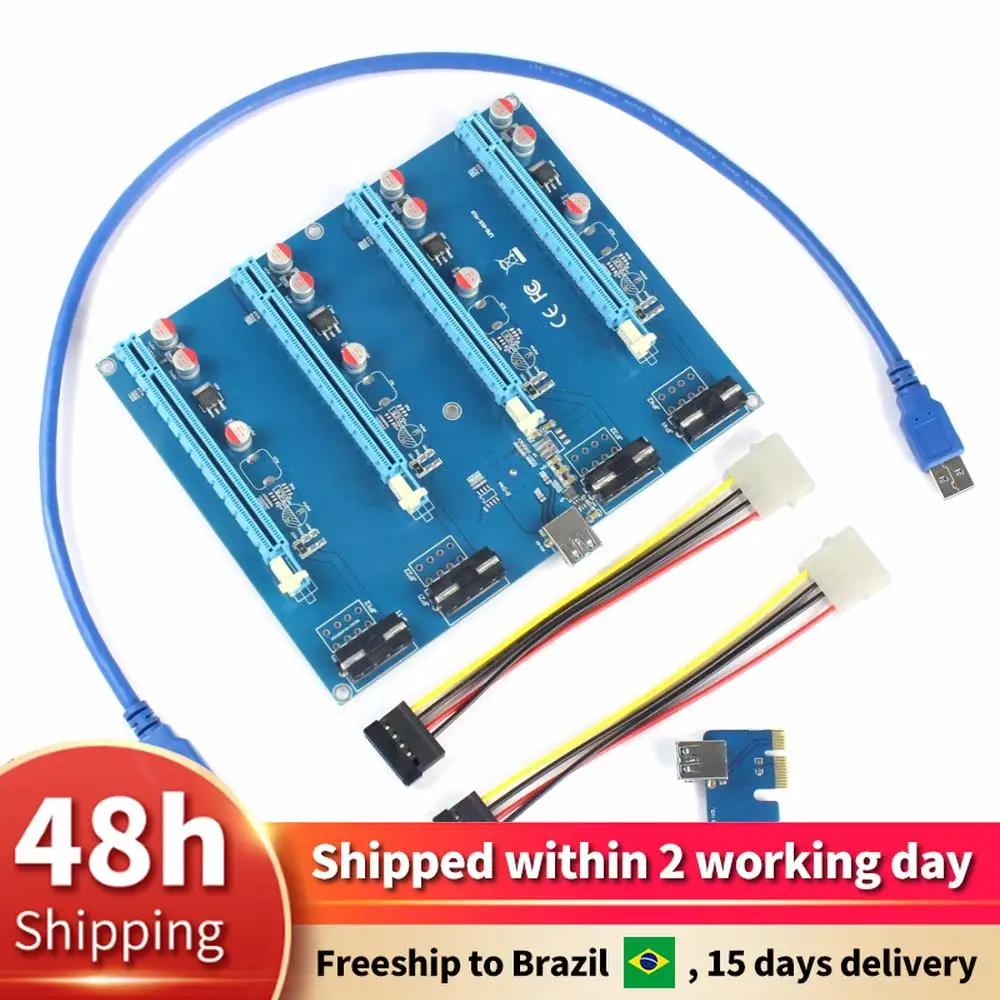 PCI-Express PCIe 1-4 PCI express 16X Слоты Riser Card PCI-E 1X к внешнему 4 слота адаптер порт