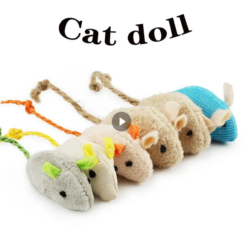 

Cat Doll Plush Simulation Mouse Cat Toy Bite Resistance Plush Mouse Cat Scratch Interactive Mouse Toy Palying Kitten Supplies