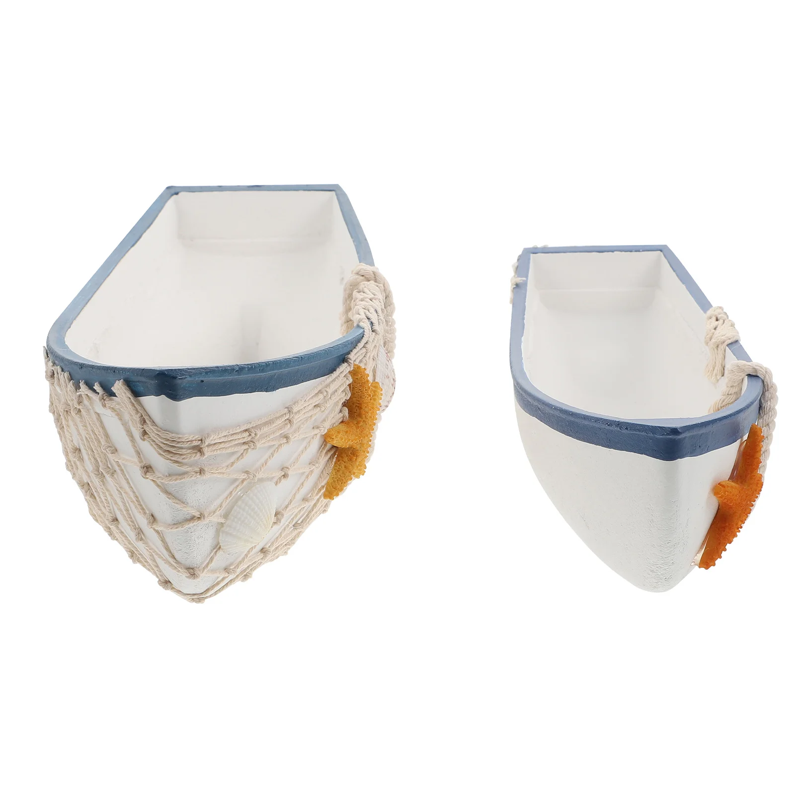 

2pcs Decorative Boat Ship Crafts Ship Model Adorns Boat Decors Home Ornaments