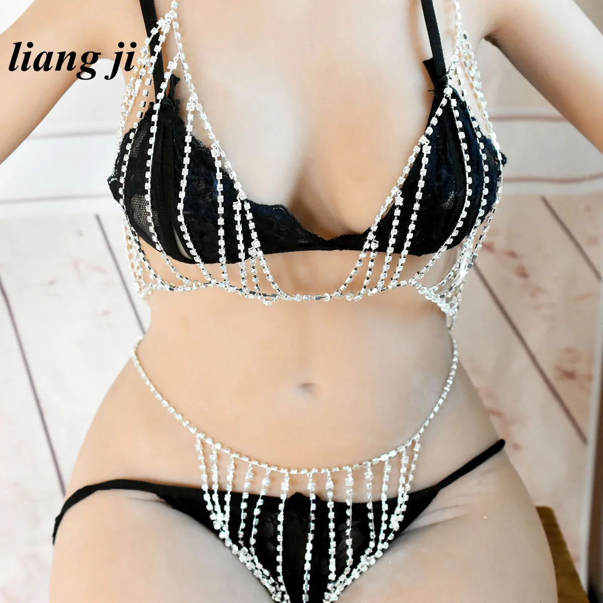 Ювелирные изделия для тела с кристаллами сексуальная цепочка юбки груди бикини