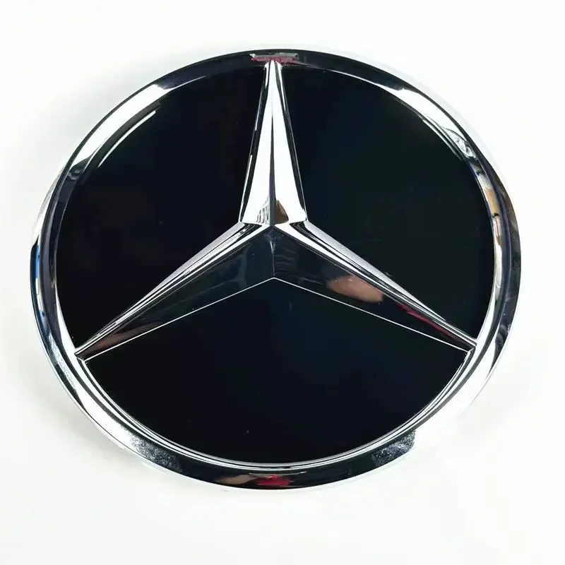

Для Mercedes Benz 3d Chrome Black Star Logo Автомобильная передняя решетка Эмблема Для Mercedes Benz W205 W212 W207 A B C E SLK GLK CLA CLS Via