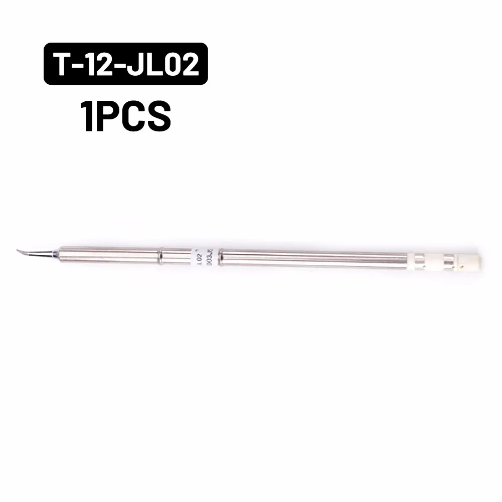 

T12 Solder Iron Tip 140mm Long Silver Welding Slotted Head High Antioxidant Melting Performance Power Tool Part Welding Products