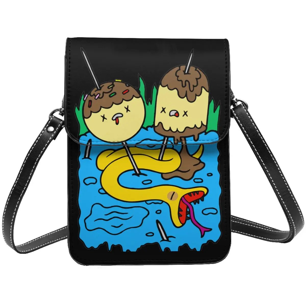 Princess Bubblegum Rock Cell Phone Bag Leather Card Wallet Case Modern Female Marceline Bubblegum's Favorite Rock Crossbody Bag