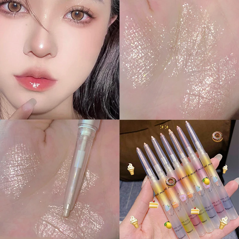 

Shiny Glitter Eyeshadow Pen Diamond Eyes Pencil Eyeliner Pearlescent Matte Highlight Pen Brighten Lying Silkworm Pen Cosmetics