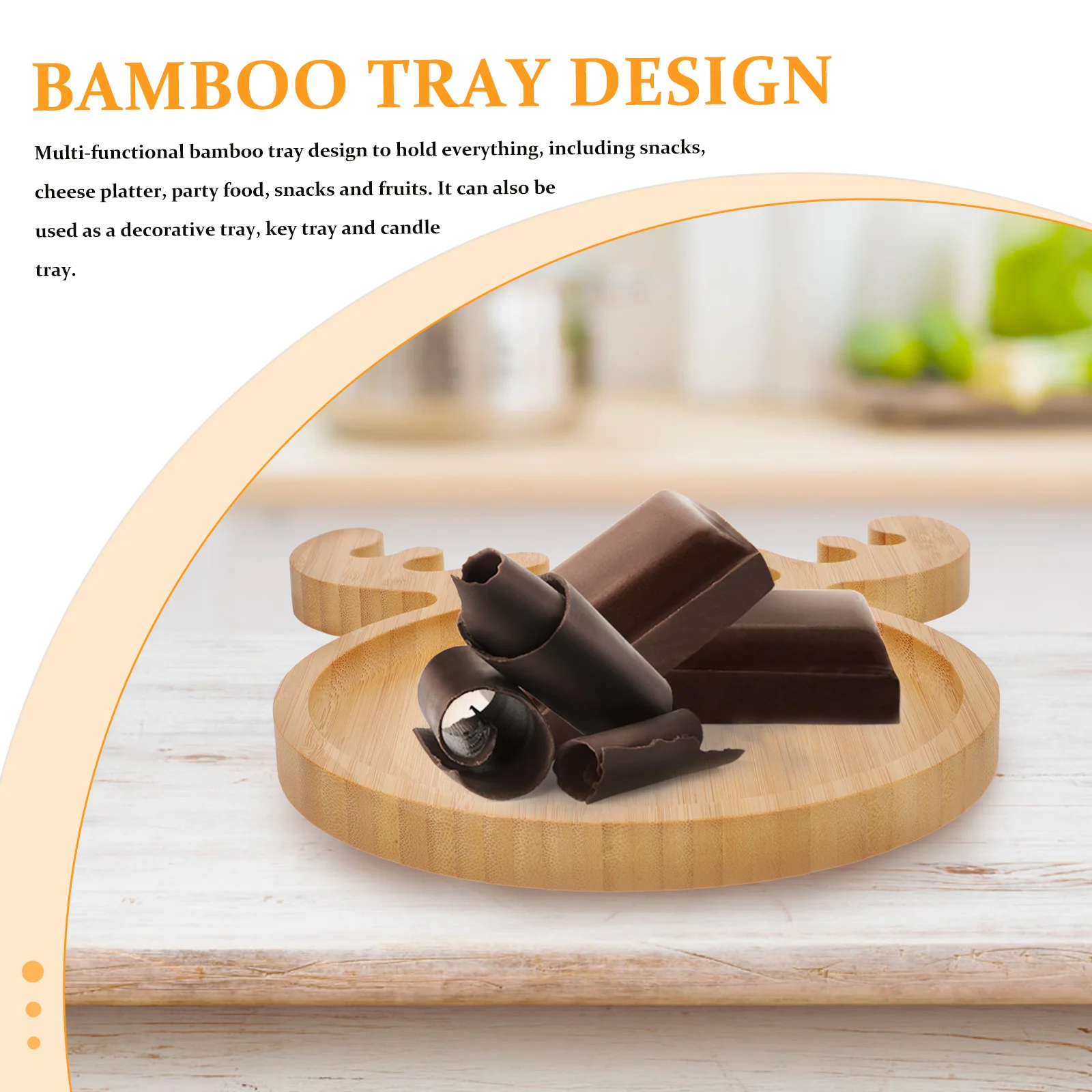 Бамбуковый поднос рождественское десертное блюдо детские тарелки кухонная еда