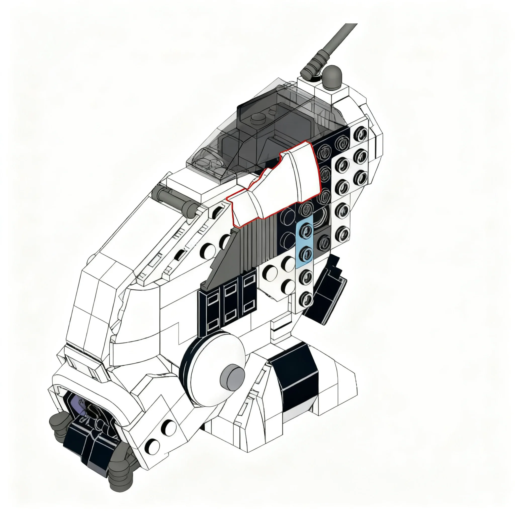 2198 деталей MOC Mad Dog Vulture Prime: Конструктор-модель меха-воина из Battletech, архитектурные игрушки, подарки на день рождения, для сборки (art.: 3920dc753fb6d) - 3920dc753fb6d