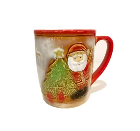 

Santa Claus Snowman Mug Ceramic Cup Breakfast Cup Coffee Cup Christmas Decoration Window Atmosphere Decoration
