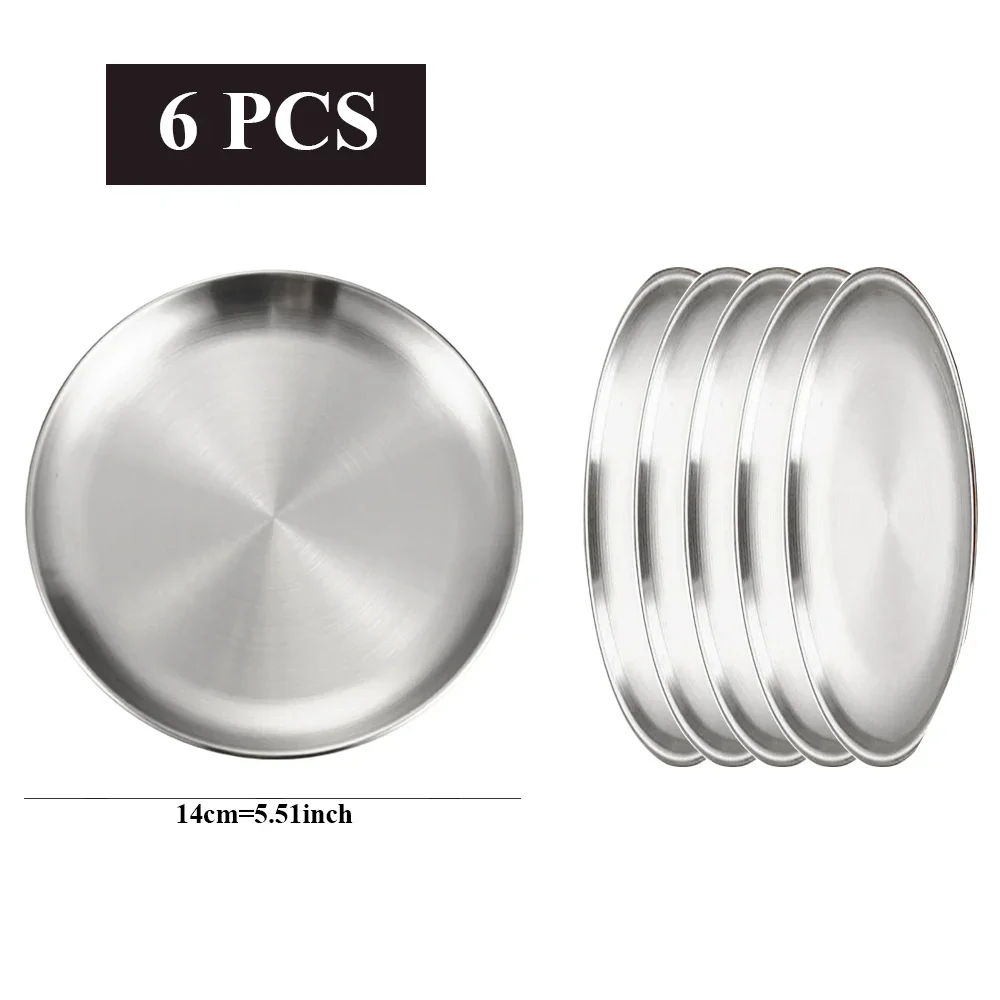 

Набор тарелок из нержавеющей стали 6 шт.