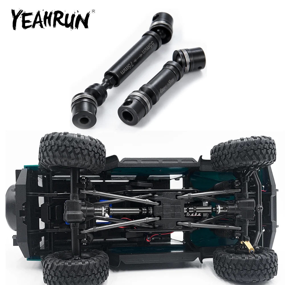 YEAHRUN 1 пара стальной приводной вал коробки передач CVD шарнир для TRX-4M Bronco Defender 1/18 RC