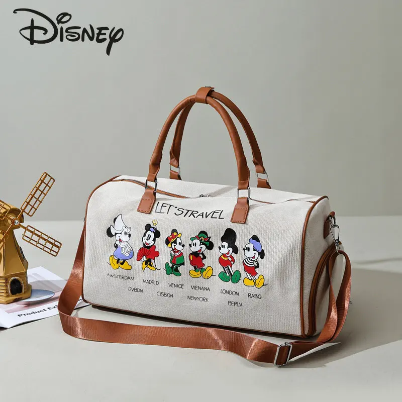 Disney Mickey New Unisex Handbag High Quality Cartoon Wet and Dry Separation Travel Bag Fashion Portable Outdoor Fitness Bag