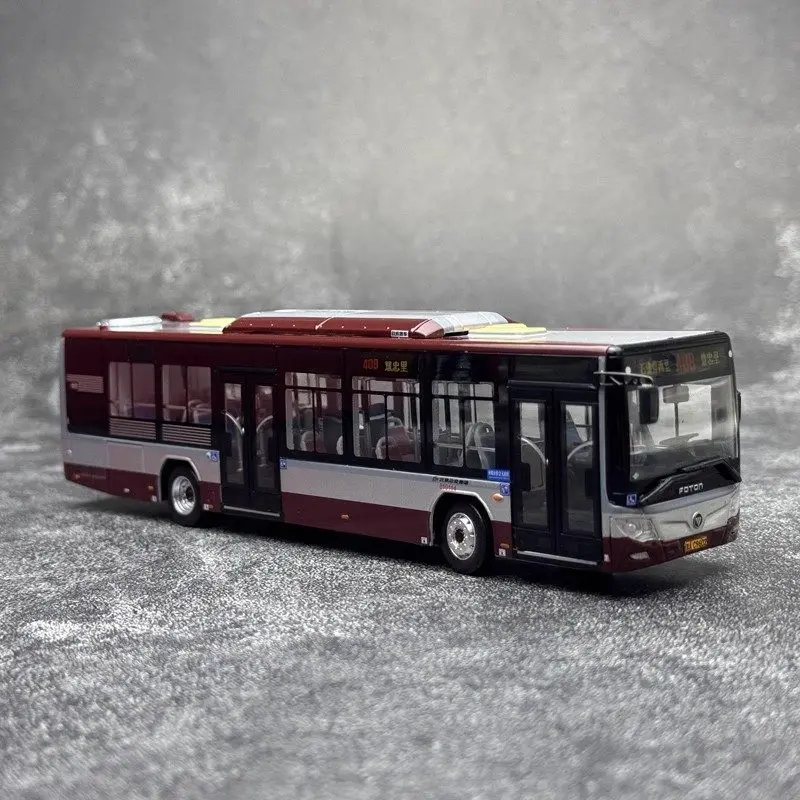 Фото 1:64 BJ6123C7BCD 408, миниатюрная модель модели автомобиля из литого под давлением из сплава автобуса, украшение для взрослых, подарок на день рождения на фестиваль детей №5