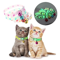 dog cat glowing collars with bells glow at night fluorescent silicone necklace pet light luminous neck ring accessories
