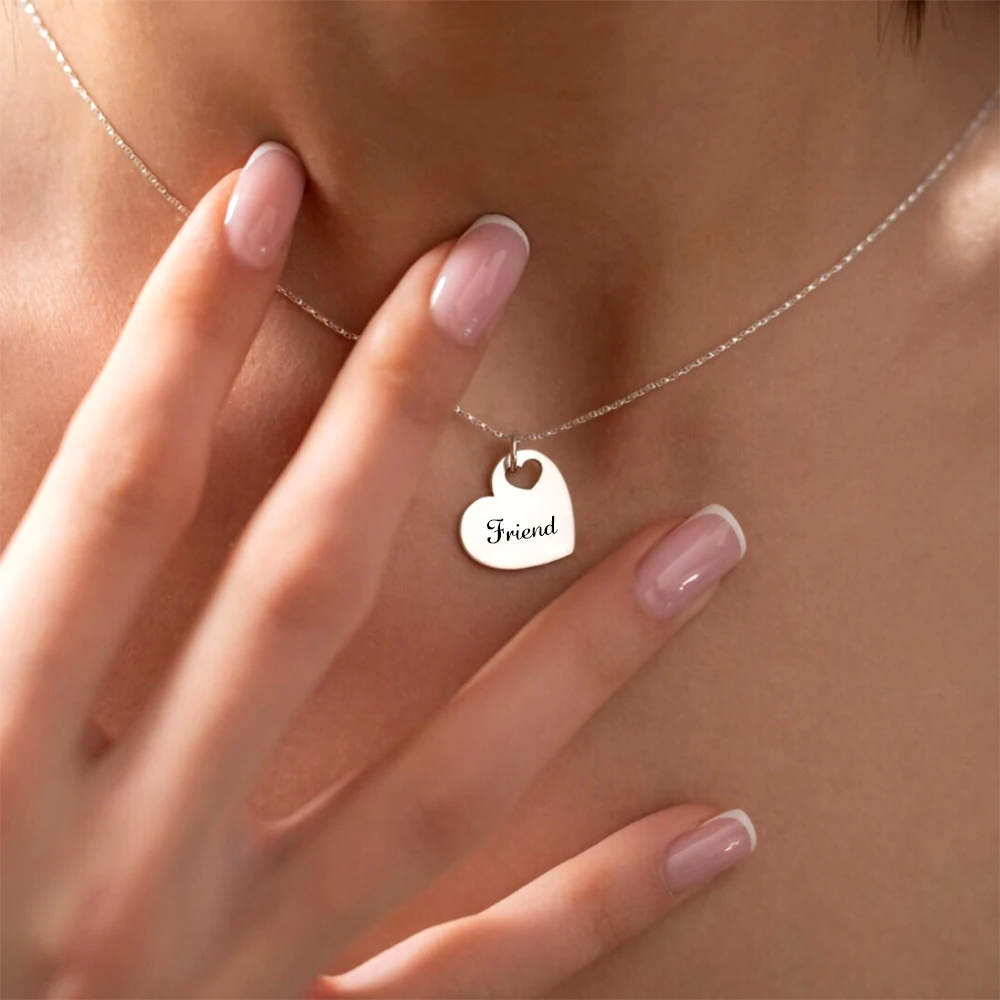 Ажурное ожерелье для влюбленных друзей подвески с именем семьи элегантные