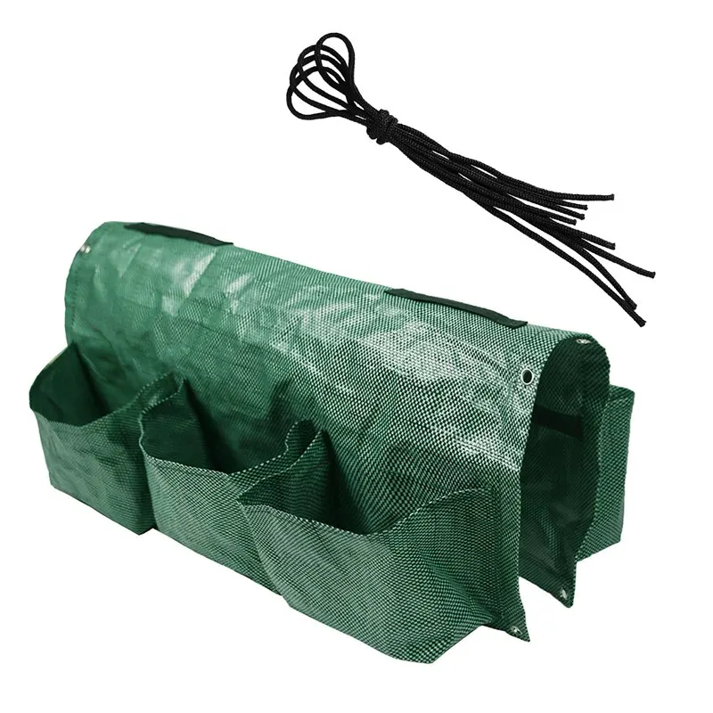 

Large Size Gardening Plant Bag 6 Pockets Green Grow Bags Planter Garden Wall Hanging Planting Bags Breathable Durable Home Tools