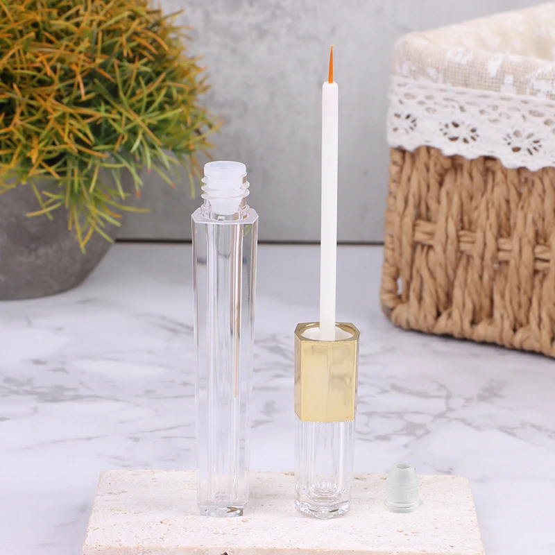 

1Pc 3ml Cosmetic Empty Eyelashes Tube Mascara Eyeliner Vials Bottle Makeup Organzier Container With Brush Refillable Bottles