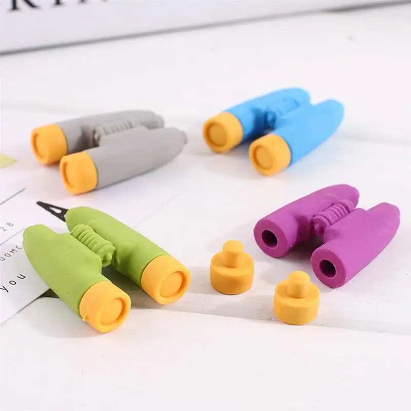 

20Pcs Telescope Shape Erasers Small Cartoon Erasers Children Drawing Erasers School Supplies