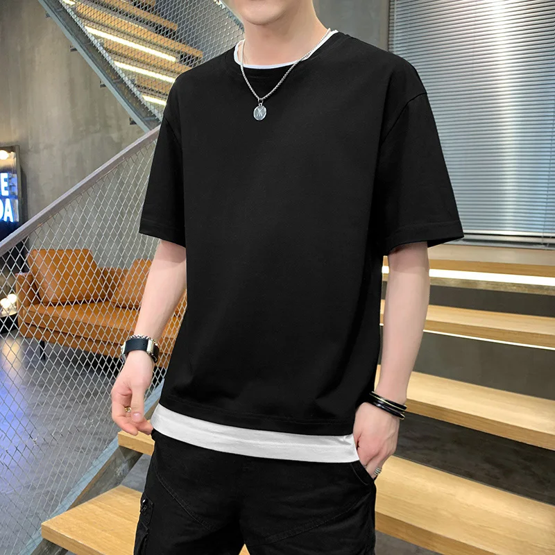 

Футболка мужская оверсайз с короткими рукавами, модная тенниска из хлопка в стиле хип-хоп, повседневная майка, уличная одежда, лето 2023