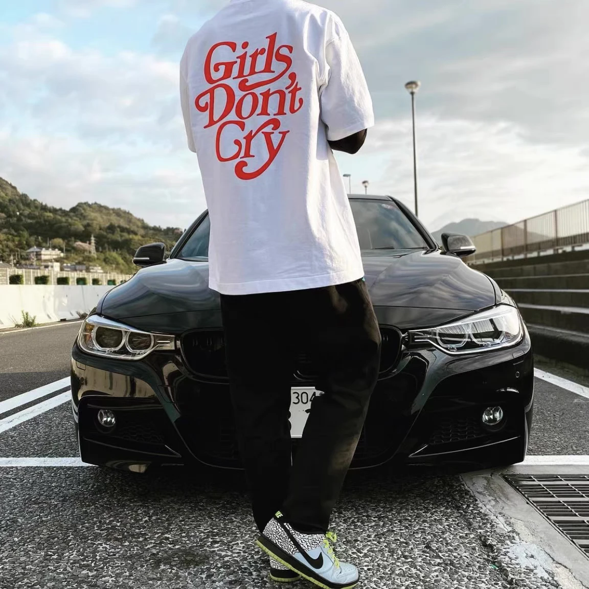 

Girls Don't Cry Letter Print Short Sleeve Tshirts Men and Women Harajuku Streetwear Loose Cotton Summer Tess Crew Neck Oversize