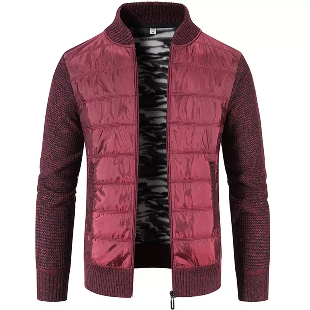 And Autumn Korean Loose Sweater, Wearing Winter Thickened Splicing Coat Sweater Men's Spring