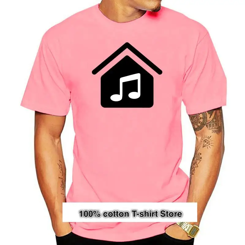 

Camiseta blanca y negra para hombre y mujer, camisa Harajuku Kawaii con cuello redondo, genérica de música de casa, 2022