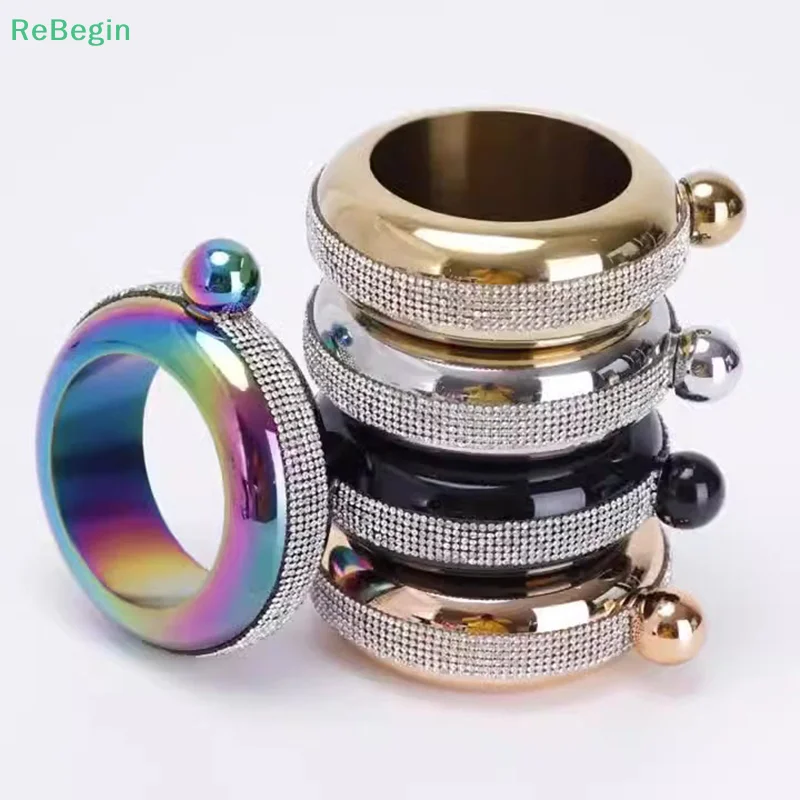 

1Pc 3.5OZ Elegant Wine Bottle Bangle Hip Flask Round Chic Hip Flask Bracelet Drinkware Accessories for Whiskey Vodka Alcohol