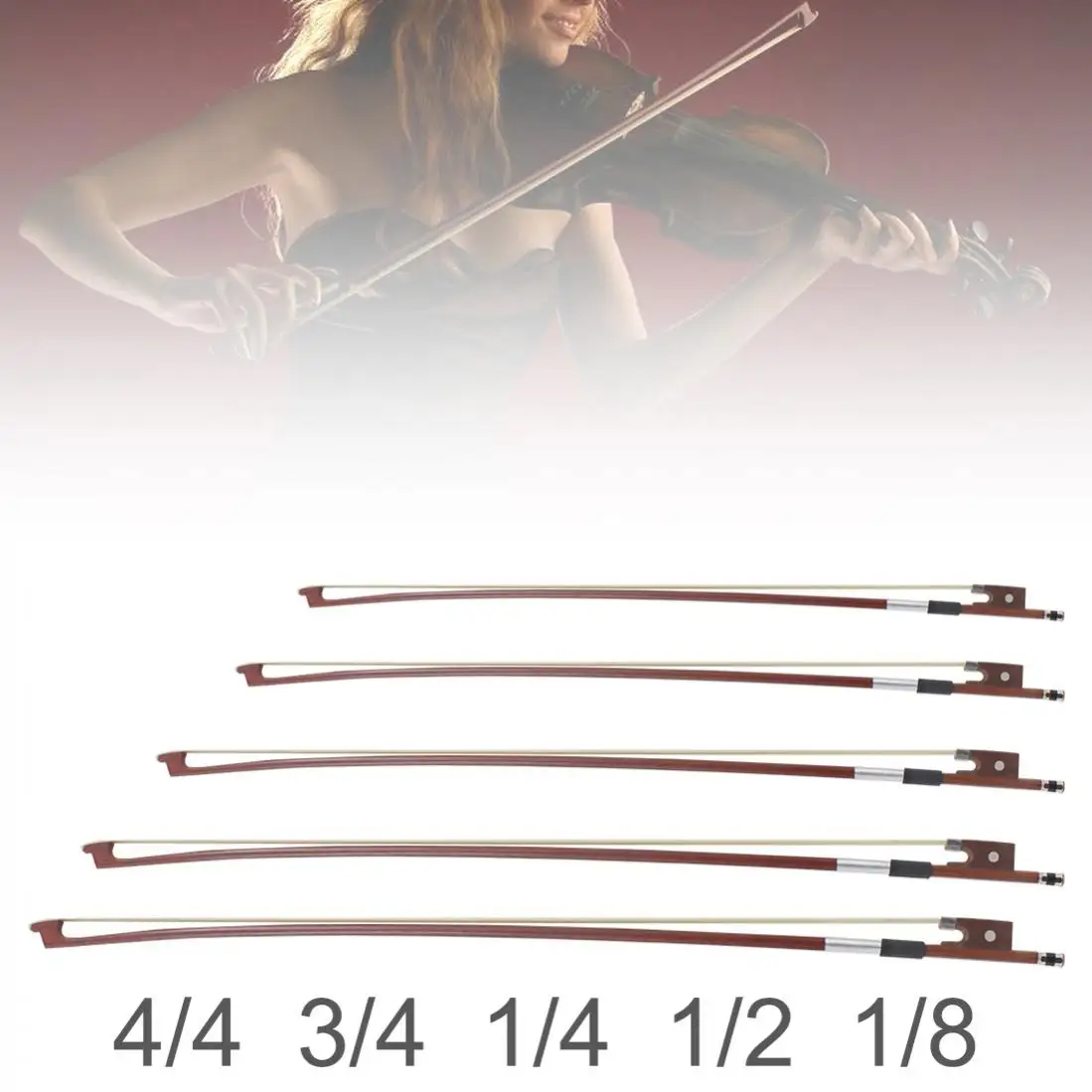 Деревянный бант для скрипки Jujube 4/4 3/4 1/4 1/2 белый конский волос с поддержкой