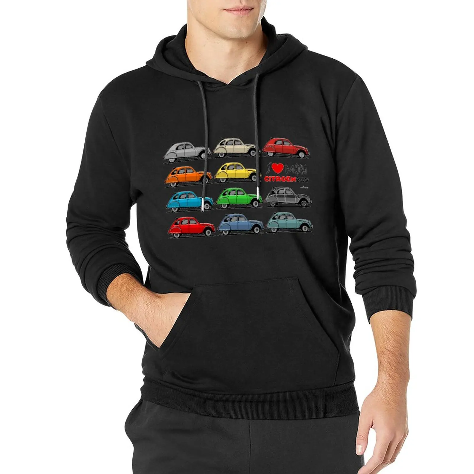 

I Love My Citroen 2CV Streetwear Hoodies Spring Car Harajuku Pullover Hoodie Male Oversized Outerwear Cotton Hooded Sweatshirts