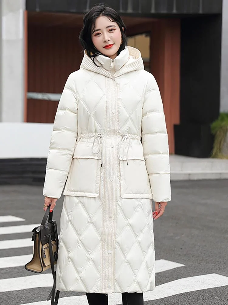 Long Women's Parkas Hooded 2022 New Casual Winter Jacket Women Loose Cotton Padded Thick Female Winter Coat Clothes