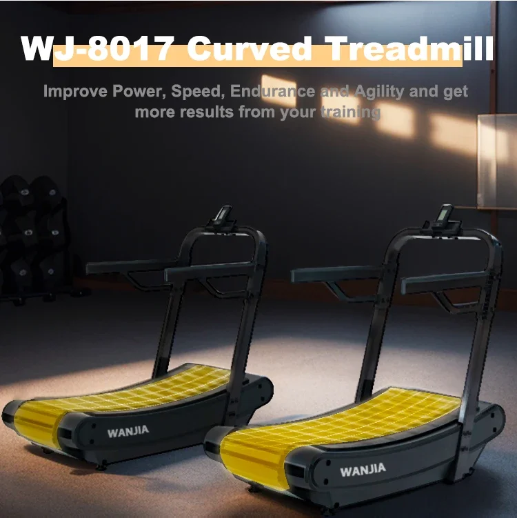 Беговая дорожка для фитнеса Dezhou изогнутая беговая в помещении ручная деревянная