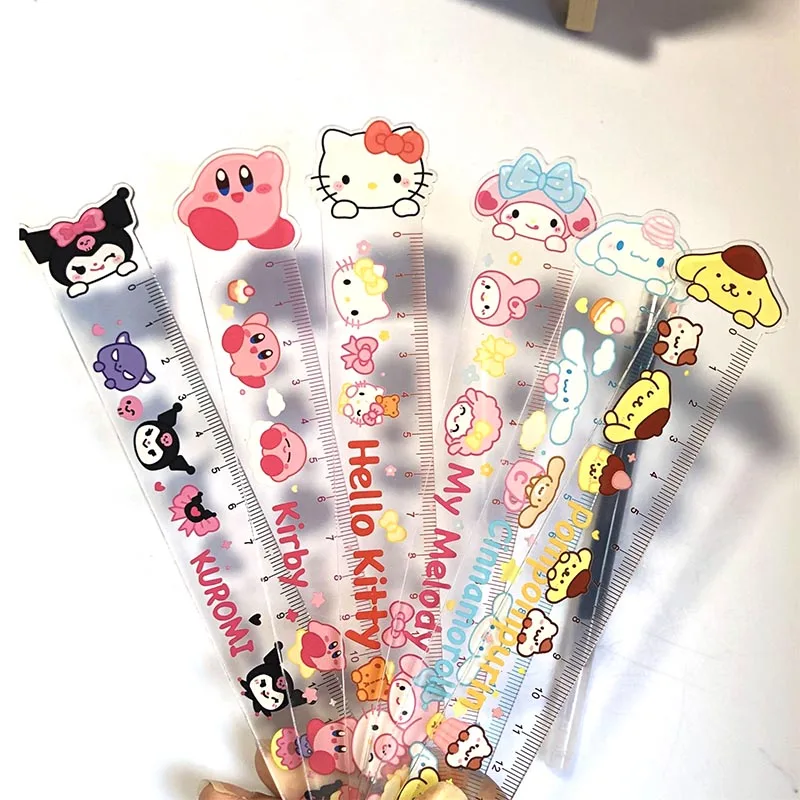 35 шт./партия Sanrio Melody Kuromi акриловая линейка Kawaii Kitty Рисование Закладка рекламные