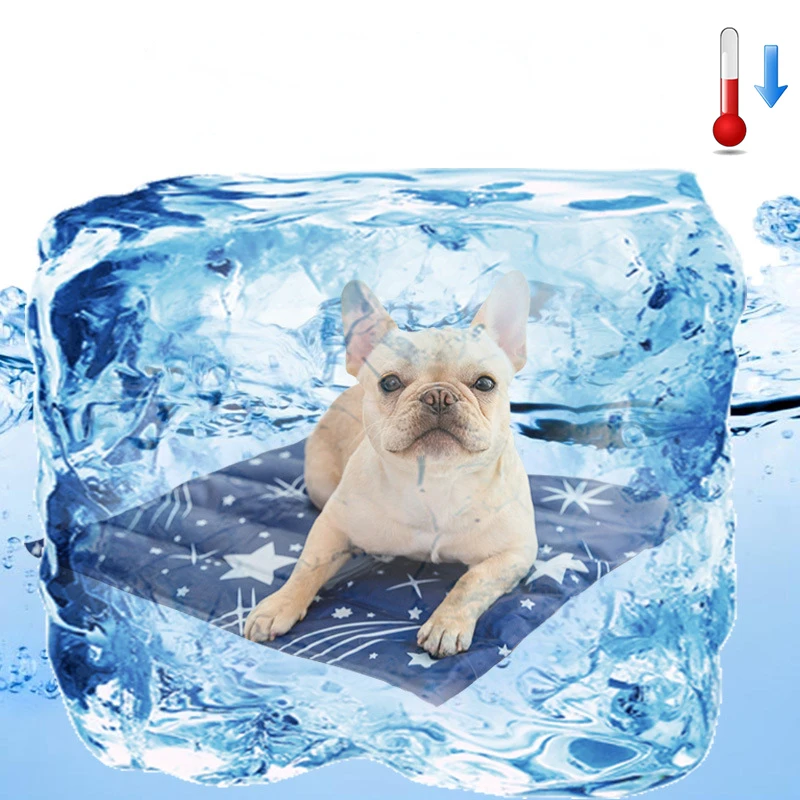 

Luxury Dog Bed 60cm Cooling Mat Pet Cold Gel Pad Dog Cooling Summer Sleeping Cool Bed for Medium Dog Breathable Mats Blanket