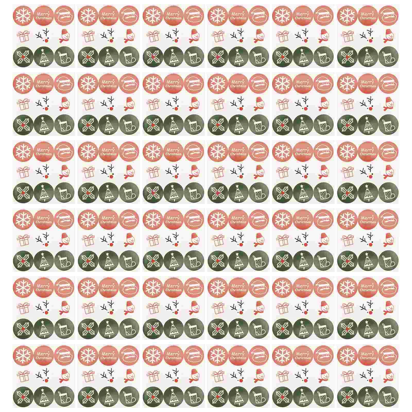 

Christmas Stickers Label Bag Sealing Envelope Round Merry Seal Baking Gift Labels