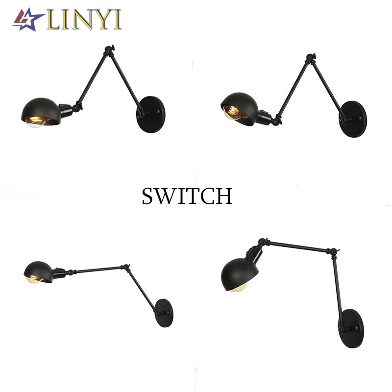 

Hot Sale Led Wall Lights Sconce Lighting Fixtures with Switch Hallway Home Indoor Wall Lamp Industrial Loft Lamps E27 110V 220V