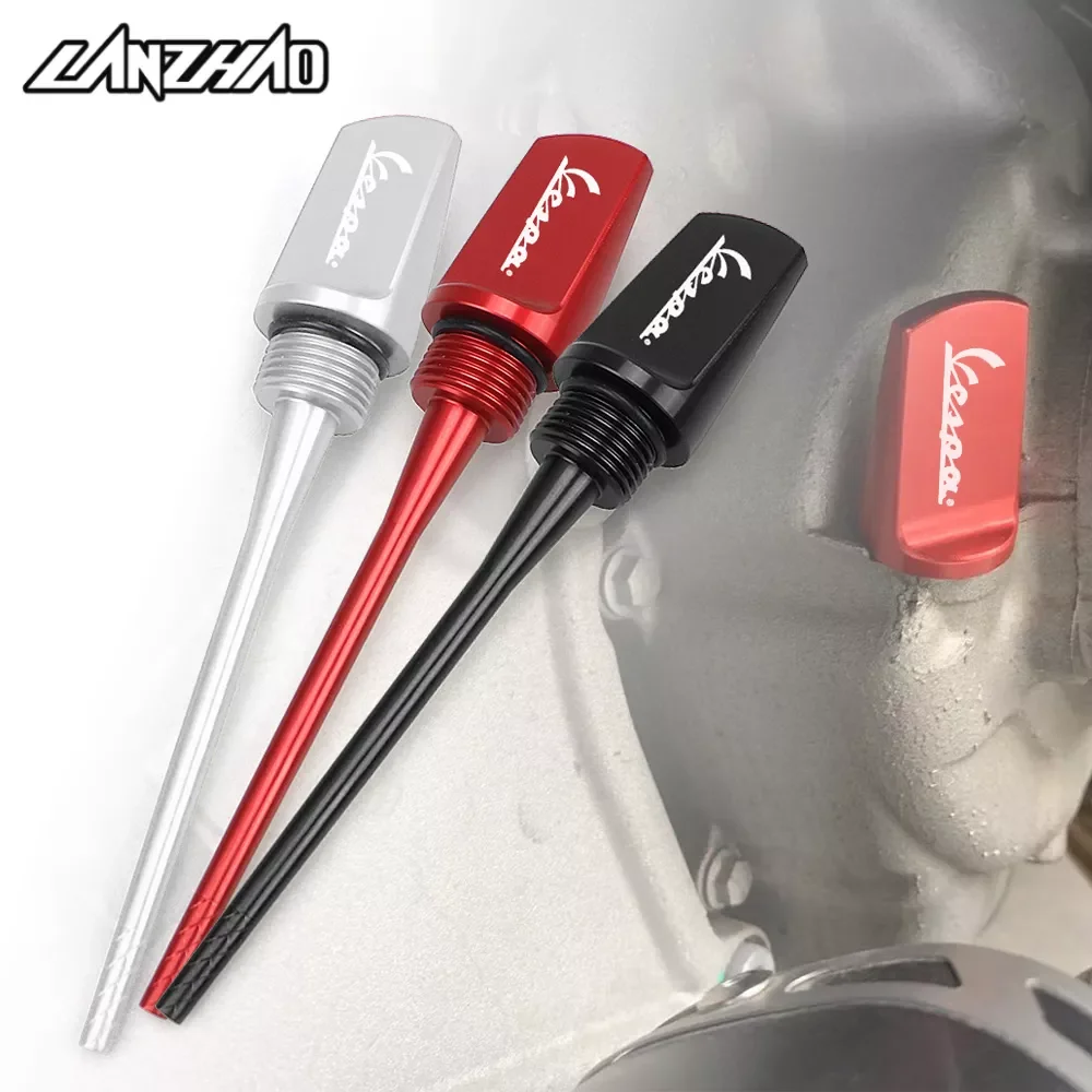 

Щуп для глубины слива масла мотоцикла, винтовая пробка, тестер глубины топлива, CNC, алюминиевые аксессуары для Vespa GTS 250 300 HPE 2019 2020 2021