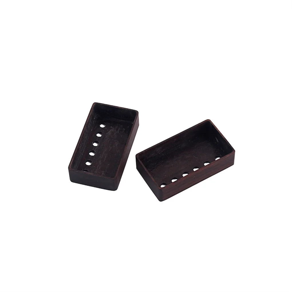 

2 Pieces Bass Pickup Set Covers Holes Sturdy Humbucker Cover Maple Protective Lid Equipment 6-Strings Supplies