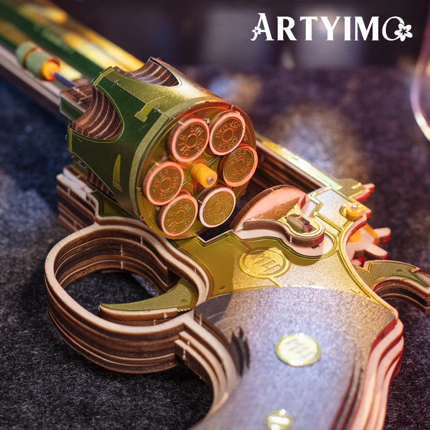 Фото ARTYIMO 3D-пазл из дерева «Золотой питон» (DIY-набор для сборки), головоломка, украшение для стола, подарок на Рождество, Хэллоуин, День рождения №5