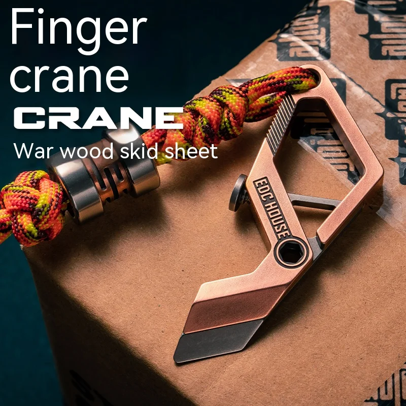 LAUTIE Finger Crane Crowbar Multi-function Combination Tool EDC Bottle Opener Outdoor Portable Self-defense Equipment